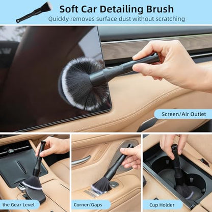 TICARVE Car Interior Detailing Cleaning Kit-10Pcs Car Screen Cleaner,Clean Gel, Detailing Brush, Cleaning Tools for Car, Keyboard and Interior Cleaning - size: 10 Pack