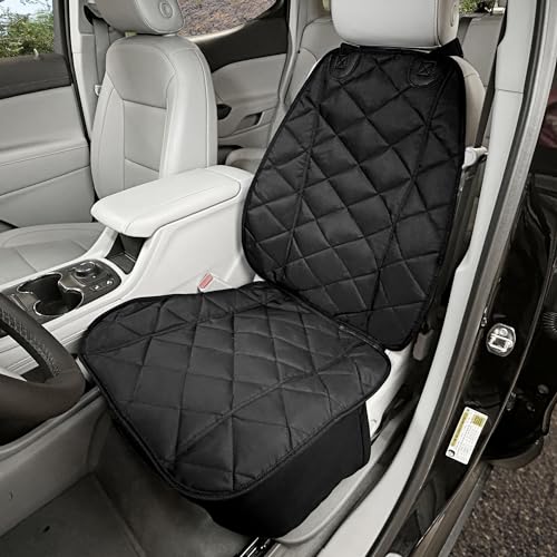 4Knines Car Seat Cover for Dogs – Durable Captains Seat & Front Seat Protector for Dogs, Waterproof, Non-Slip Car Seat Cover for Pets, Easy Install, Protects Vehicle from Dirt, Fur, Scratches (Black) - color: Black