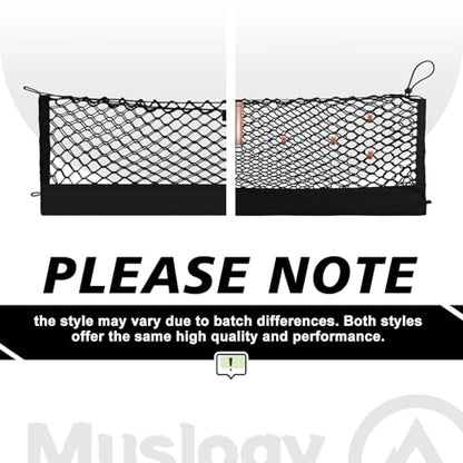 Muslogy Truck Bed Cargo Net Trunk Netting Compatible with 2021-2025 2026 Jeep Grand Cherokee L (3-Row GCL) Accessories, Pickup Cargo Organizer SUV Sedan Storage Net w/Heavy Duty Carabiners - style: 2021+ Grand Cherokee L (3-Row)