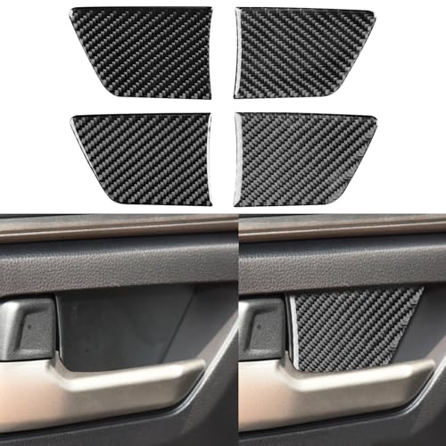 NVCNX Real Premium Carbon Fiber for Toyota Tundra 2022-2026 / Sequoia 2023-2026 2024 2025 Truck Pickup SUV Car Door Inner Handle Bottom Cover Interior Trim Accessories Thick Overlay Sticker Decal 4PCs - color: Door Inner Handle Bottom Trim