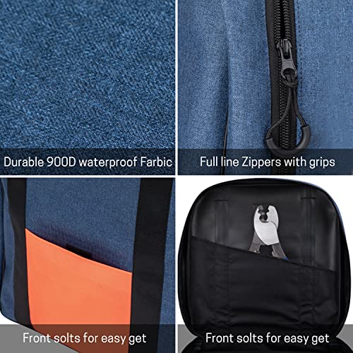15 Inch Jumper Cable Bag, Heavy Duty Cable Storage Bag, Water Resistant Cable Organizer Bag for Jumper Cable, EV Charging Cables, Cords and Hoses (15 Inch Blue) - size: 15 Inch Blue