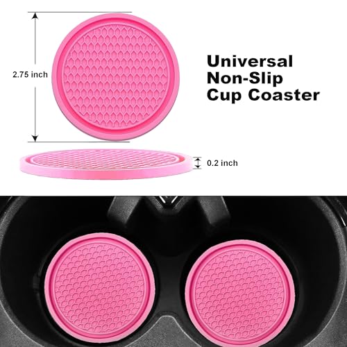 Pink License Plate Frame 2 Packs Aluminum Metal License Plate Holder for Car Universal Fit for Women - color: Pink