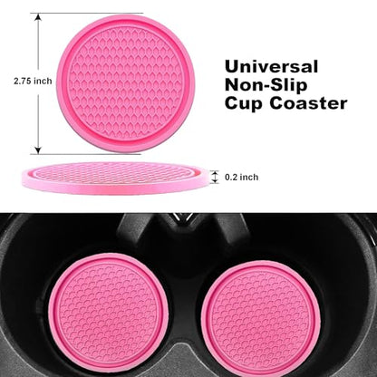 Pink License Plate Frame 2 Packs Aluminum Metal License Plate Holder for Car Universal Fit for Women - color: Pink
