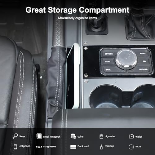 Center Console Handbrake Right Storage Organizer Box Compatible with INEOS Grenadier 2020-2024 2025+, Center Console Organizer ABS Material Insert Tray Accessories