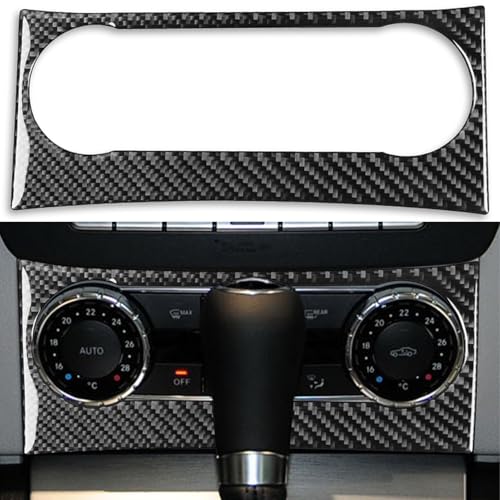 NVCNX Carbon Fiber Compatible with Mercedes-Benz C-Class W204 C250 C300 C350 C63 AMG 2012 2013 2014 Sedan / 2012-2015 Coupe Accessories Dash AC Control Panel Cover Sticker Decal Interior Trim B 1PC - color: Dash Ac Climate Control Panel Trim B - for 2012+