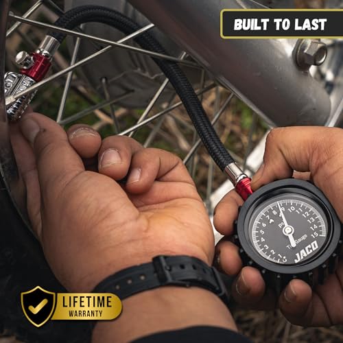 JACO ElitePro-X Low Pressure Tire Gauge with Lightning Chuck (0-15 PSI) - size: 0-15 PSI