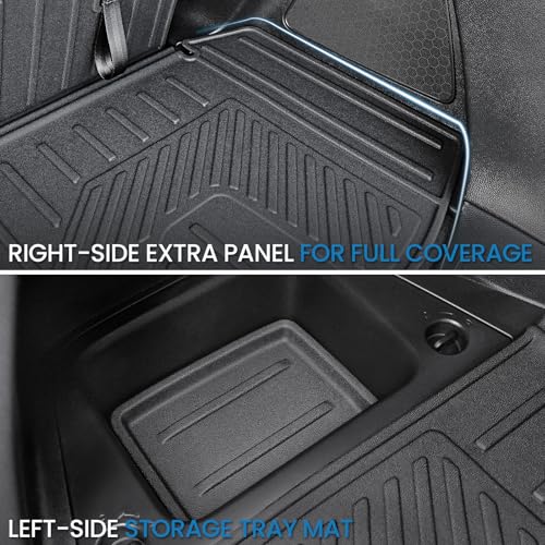 Floor Mats Cargo Mat for Honda Pilot 2026 2025 2024 2023, All Weather TPE Cargo Liner Trunk Mat with Backrest Mat Door Sill Protectors Car Accessories for Pilot (Floor Mats Set) - style: Floor Mats Set