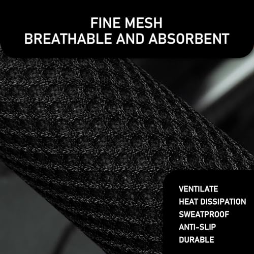 2 PCS/Set Car Gear Shift Knob Cover & Car Handbrake Cover, Anti-Slip Car Gear Shift Handle, Handbrake Cover Gear Cover Set, Universal for Most Cars (Black) - color: Black