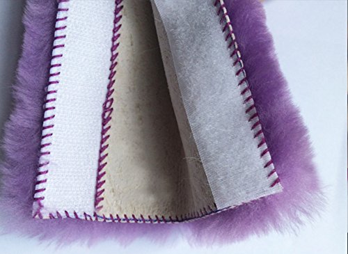 U&M 2 Pack Genuine Sheepskin Auto Seat Belt Cover for Adult Youth Kid Toddlers -Soft Warm Car, Truck, SUV, Camera Backpack Strap Shoulder Pad Wool Fluffy - color: light purple