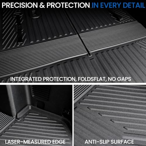 Cargo Mat with Backrest Mats 2-in-1 for 2021-2024 2025 2026 Kia Sorento 6/7 Seats Car Mat Accessories, All Weather TPE Interior Trunk Cargo Liner(Cargo Mat with Backrest Mats) - style: Cargo Mat with Backrest Mats