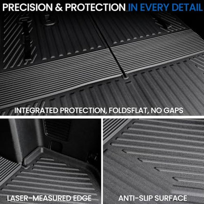 Cargo Mat with Backrest Mats 2-in-1 for 2021-2024 2025 2026 Kia Sorento 6/7 Seats Car Mat Accessories, All Weather TPE Interior Trunk Cargo Liner(Cargo Mat with Backrest Mats) - style: Cargo Mat with Backrest Mats