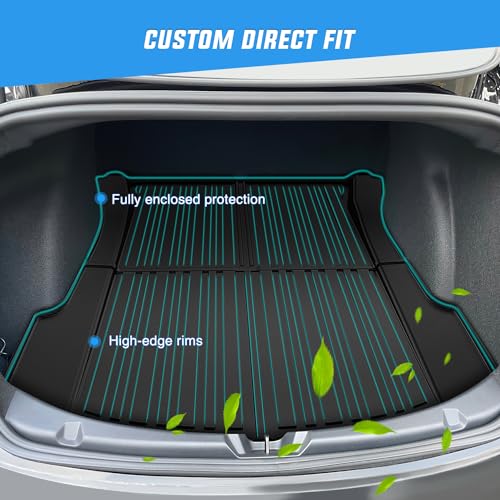 Nilight Cargo Mats for Tesla Model 3 2017 2018 2019 2020 2021 2022 2023,All Weather Protection Heavy Duty Cargo Liners - color: 2017-2023 Tesla Model 3 Cargo Mat