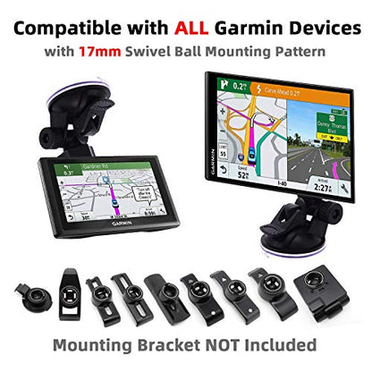 Suction Cup Mount for Garmin Dash Cam Mini/Mini 2/Min 3 30 35 45 46 55 56 65W 66W 67W X110 X210 X310/Speak Plus & Nuvi GPS - 4 Ball Head - size: Suction Cup Mount