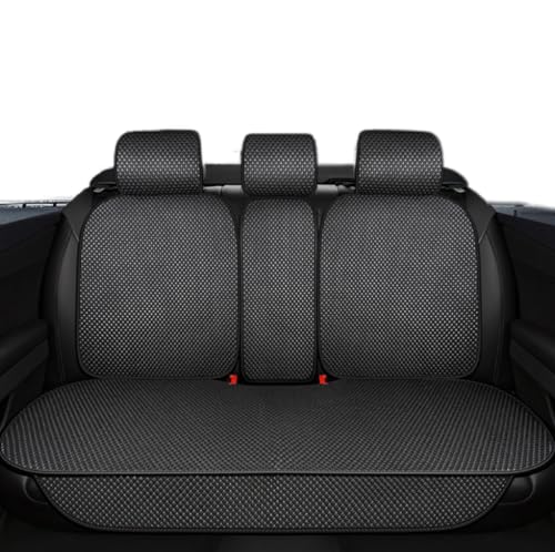 Auto Newer Luxury Breathable Rear Bench Car Seat Cover Fit Four Seasons, Back Seat Protector，Universal Rear of Car Seat Cushions,Universal Fit for 95% Cars,SUV,Pickup,Van（Rear Seat,Black - color: Black-Rear Seat