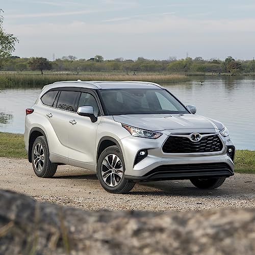 Rain Guards Fit for Toyota Highlander 2020 2021 2022 2023 2024 2025 2026 L LE XLE XSE Limited Platinum Hybrid, Durable Tape on Side Windows Deflectors 2020-2026 Highlander Rain Guard Black - 6 PCS - size: Fit for Toyota Highlander 2020-2026