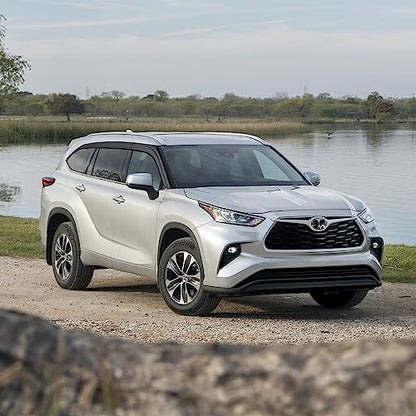 Rain Guards Fit for Toyota Highlander 2020 2021 2022 2023 2024 2025 2026 L LE XLE XSE Limited Platinum Hybrid, Durable Tape on Side Windows Deflectors 2020-2026 Highlander Rain Guard Black - 6 PCS - size: Fit for Toyota Highlander 2020-2026