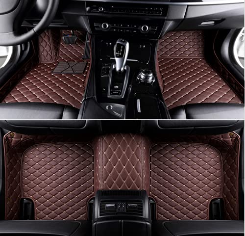 Custom Making Car Floor Mats for 95% Sedan SUV Sports Car Full Coverage Cute Men Women Pads Protection Non-Slip Leather Floor Liners (Brown) - color: Brown