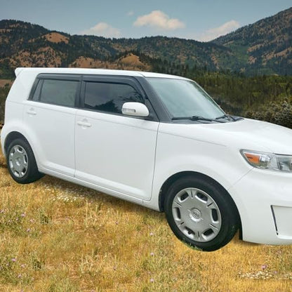 Window Visor Deflector Compatible with 2008-2015 Scion Xb, Slim Tinted Acrylic Resistant Shield Cover Wind Sun Rain Guard by IKON MOTORSPORTS, 2009 2010 2011 2012 2013 2014