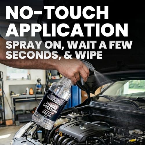 LANE'S Engine Dressing | Professional Engine Bay Cleaner and Protector Shine | Prevents Rubber Hoses Fading and Cracking | Easy to Use, Dust Resistant Degreaser & Detail Spray | 32 oz - size: 32 Fl Oz (Pack of 1)
