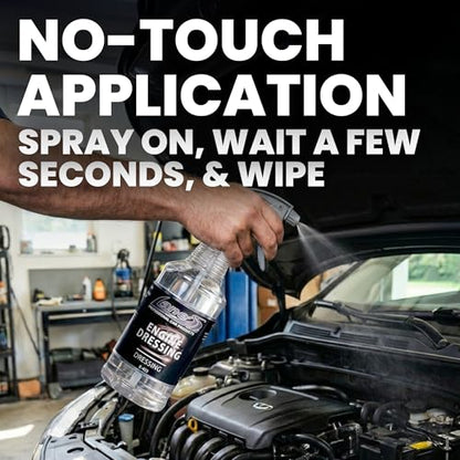 LANE'S Engine Dressing | Professional Engine Bay Cleaner and Protector Shine | Prevents Rubber Hoses Fading and Cracking | Easy to Use, Dust Resistant Degreaser & Detail Spray | 32 oz - size: 32 Fl Oz (Pack of 1)