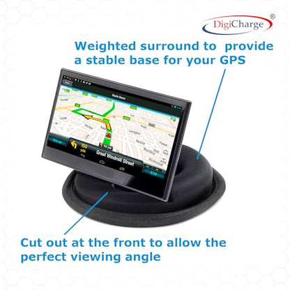 DigiCharge Dashboard Beanbag Suction Holder Base with 89mm Disk for Large 7'' 8'' 10'' GPS Sat Nav Mounts - size: 89mm Disc Diameter