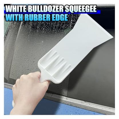 3PCS Car Bulldozer Squeegee, Long Handle Flat Glass Window Film Tint Tools, Scrubber Paddle Squeegee for Car Front Rear Windows Windshield Cleaning, Vinyl Wrap, Snow Frost Ice Removal