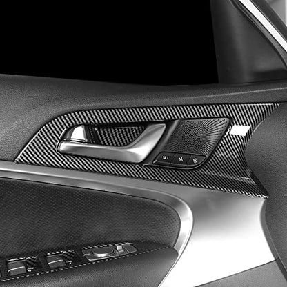 Car Inner Door Panel Strip Trim Cover Compatible with Genesis G70 2019-2025, Auto Interior Upgrade Accessories(Carbon Fiber Pattern)