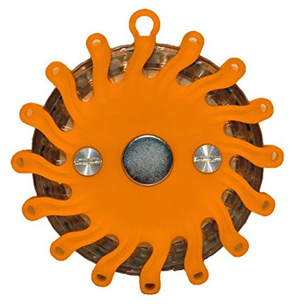 RPF16LM6 CASE OF 6 AMBER RECHARGEABLE 9-FUNCTIONS PORTABLE 16 LED POWER FLARE POWER-MARKERS ROADSIDE EMERGENCY MAGNETIC - color: AMBER
