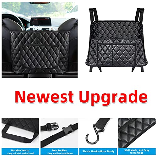 Bark Lover Car Handbag Holder, Seat Back Organizer, Barrier of Backseat Pet Kids, Purse Storage & Pocket, Mesh Large Capacity Handbag Holder for Car (Two Extra Space) - style: Two Exrea Space