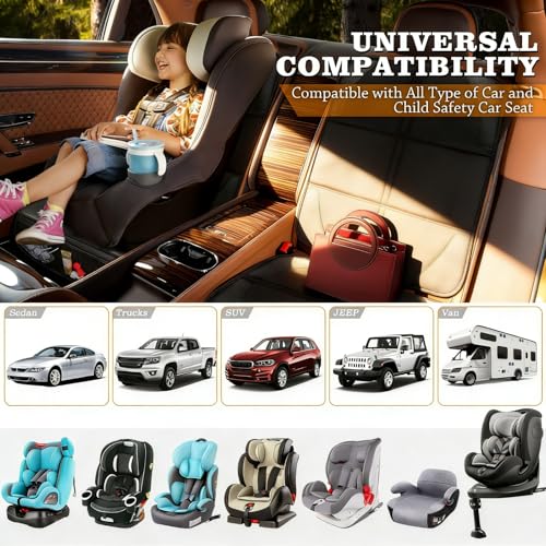 Bacgnyer Car Seat Protector, 1 Pack Carseat Seat Protectors with Thick Padding and Non-Slip Backing, Waterproof 600D Fabric Car Seat Cover for Baby Child Car Seats with 2 Mesh Pockets - color: Basic Black 1PCS