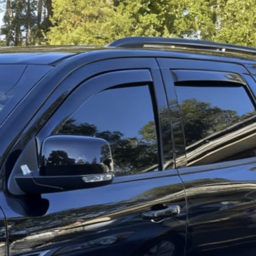 in-Channel Side Window Rain Guards Window Visor Vent Deflectors Compatible with Ford F-150 SuperCrew Cab 2015-2020, Wind Deflector Smoke 4PCS F150 - size: For Ford F-150 SuperCrew Cab 2015-2020