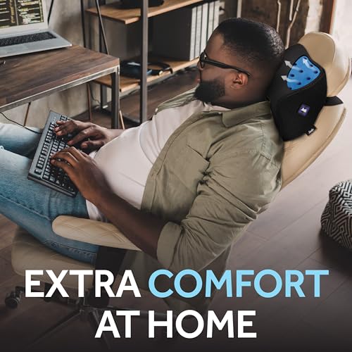 Sealy Ergonomic Car Neck Cushion – Memory Foam Neck Pillow for Car or Office Chair, Travel Neck Pillow, - color: Black
