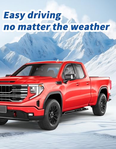 in-Channel Window Rain Guards Fit for Chevy Silverado & GMC Sierra 1500 Double Cab 2019-2026 Rain Guard Truck Extra Window Durable Deflectors Side Window Vent Visors Shades Car Accessories - size: For 2019-2026 Silverado/Sierra 1500 Double Cab