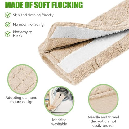 WSSROGY 24 Inch Long Car Seatbelt Cover, Soft Comfort Seatbelt Protector Pads Strap Protecting Neck Shoulder Clothes for Car SUVS Truck (Beige) - color: Beige