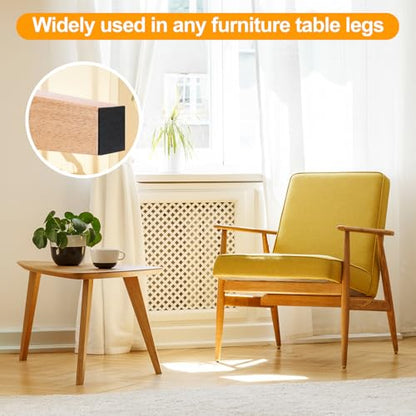 CHUNZEXI Non Slip Rubber Furniture Pads & Grippers, Self Adhesive Round Floor Protectors for Chair & Table Legs and Feet, 1.5 Inch, 32 Pack, Square - size: 1.5 inch 32 Square