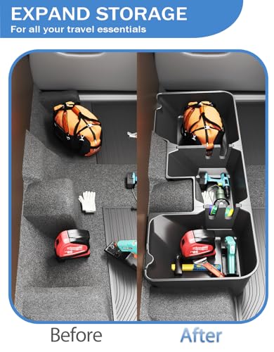FengYu Under Seat Storage Box - Compatible with 2019-2026 Dodge Ram 1500 Crew Cab (New Body Style),Heavy-Duty Truck Organizer Under Back Seat Organizer Box - size: 2019-2026 Dodge Ram 1500