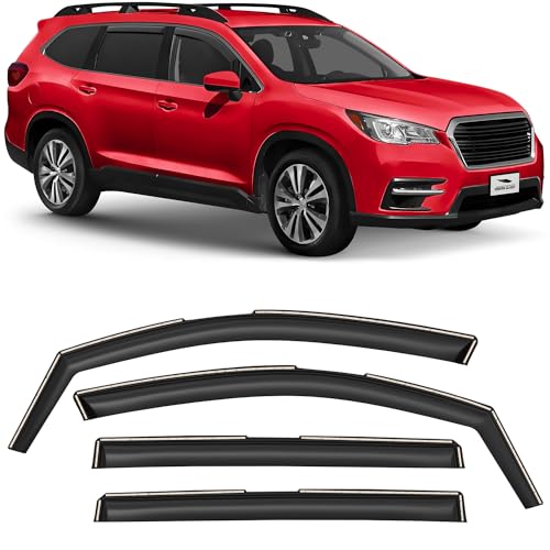Voron Glass in-Channel Extra Durable Rain Guards for Subaru Ascent 2019-2026, Window Deflectors, Vent Window Visors, 4 Pieces - 200884 - color: For Ascent 19-26