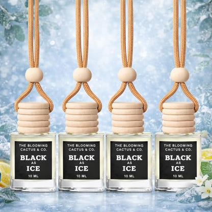 4 Pack Air fresheners | Long lasting car air fresheners, Hand-made in USA | Small room diffuser | Small Business Woman Owned. (10 ml Black Ice (Type) set of 4) - style: 10 ml Black Ice (Type) set of 4