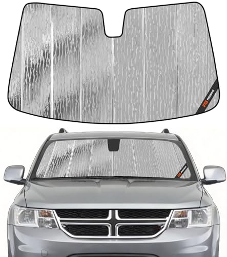 Pigenius Windshield Sunshade for Dodge Journey 2009-2020 Front Window Shade - AstraGuard - color: Silver, size: 2009-2020 Journey