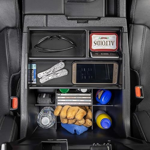 Vehicle OCD - Center Console Organizer Tray for Toyota Tundra (2007-2021) / Toyota Sequoia (2008-2022) - Made in USA - SLX125 - size: 2014-2021, style: Tray