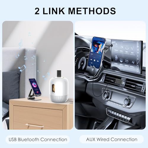 Bluetooth V5.4 Car Adapter, Bluetooth USB Receiver, Wireless Audio Receiver with 3.5mm Audio Jack Built-in Mic Support Handsfree Calling and Music Streaming for Home Stereo, Car Speaker