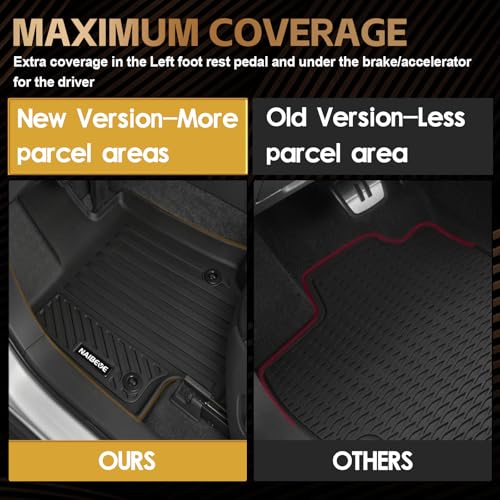 Naibeve Floor Mats for 2022-2024 Chevrolet Bolt EUV (Not for EV)- All Weather for Chevy Bolt EUV Floor Mats & Cargo Liner & Seats Back Cover Accessories - size: 3)Bolt EUV Set|2022-2024