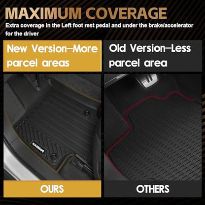Naibeve Floor Mats for 2022-2024 Chevrolet Bolt EUV (Not for EV)- All Weather for Chevy Bolt EUV Floor Mats & Cargo Liner & Seats Back Cover Accessories - size: 3)Bolt EUV Set|2022-2024