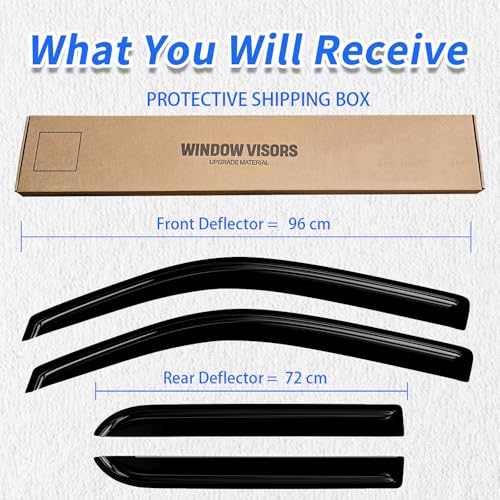 Window Rain Guards Compatible Crew Cab 09-18 Dodge Ram 1500 10-25 Dodge Ram 2500 3500 Mega Cab 4PC Window Visors Vent Shade Deflector - size: 09-18 Dodge Ram 1500 Crew Cab