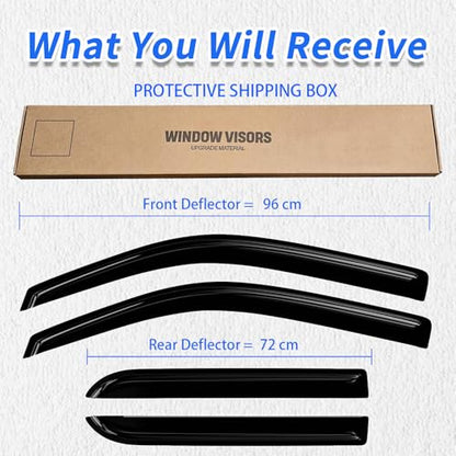Window Rain Guards Compatible Crew Cab 09-18 Dodge Ram 1500 10-25 Dodge Ram 2500 3500 Mega Cab 4PC Window Visors Vent Shade Deflector - size: 09-18 Dodge Ram 1500 Crew Cab