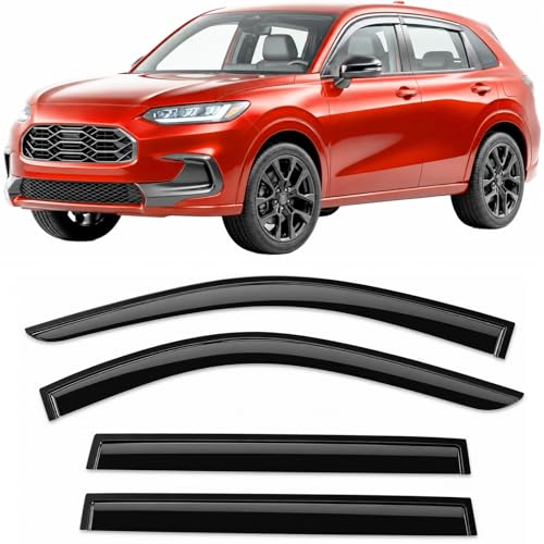 2023-2026 Tape-On Rain Guards for Honda HR-V Side Window Visor Deflectors LX EX-L Sport Smoke Tinted HRV Vent Shade Protectors 2024 2025 - size: For Honda Hr-v 2023-2026