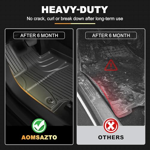 AOMSAZTO Floor Mats for Toyota RAV4 2013-2018 (Not for Hybrid) Full Set All Weather TPE Custom Fit Floor Mats for Toyota RAV4 1st & 2nd Row Car Mats Trunk Frunk Mat - style: 2013-2018 | For Toyota Rav4 | Full Set