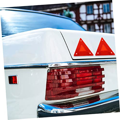 6pcs Vehicle Triangle Reflectors Slow Moving Vehicle Triangle Roadside Reflective Warning Signs Car Kit