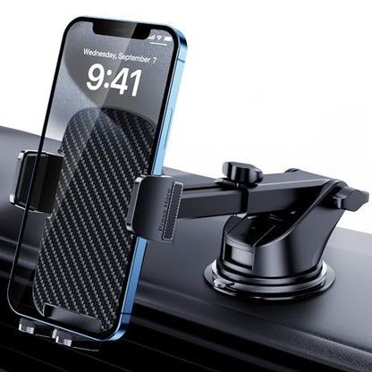GUWEZ Phone Holders for Your Car Phone Stand for Car Phones Mount [Super Stable] Automobile Dashboard Windshield Cell Mount for iPhone Smartphone Universal - style: Windshield/Dashboard