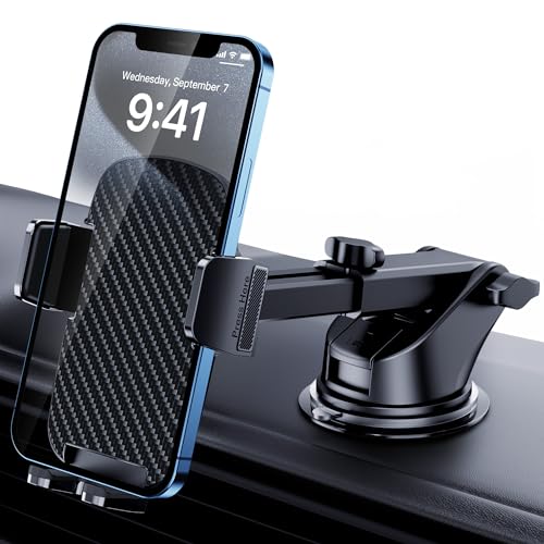 GUWEZ Phone Holders for Your Car Phone Stand for Car Phones Mount [Super Stable] Automobile Dashboard Windshield Cell Mount for iPhone Smartphone Universal - style: Windshield/Dashboard